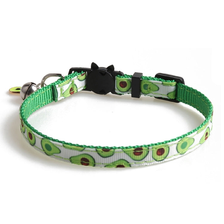 Pet Webbing Fruit Cat Collar With Fruit Accessories Bell Pet Collar