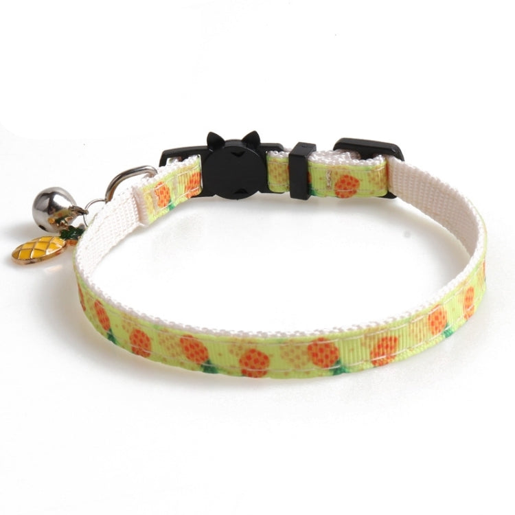 Pet Webbing Fruit Cat Collar With Fruit Accessories Bell Pet Collar