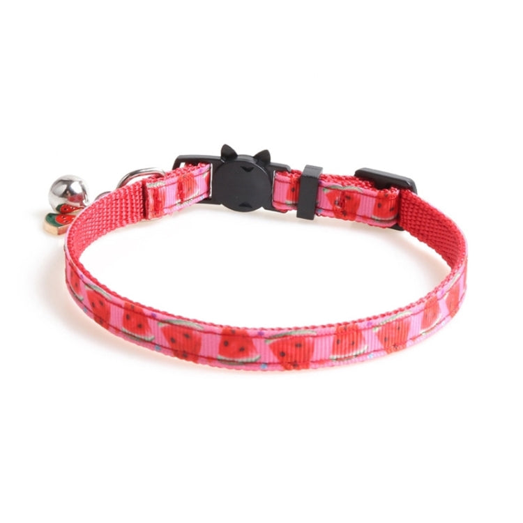 Pet Webbing Fruit Cat Collar With Fruit Accessories Bell Pet Collar