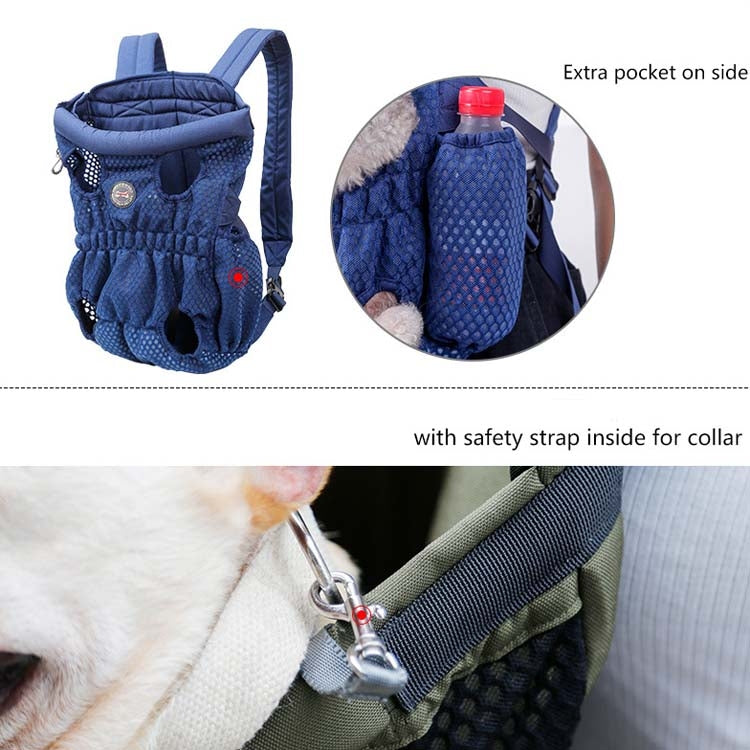 Doglemi Pet Outing Backpack Dog Shoulder Chest Bag Breathable Mesh Dog Cat Bag