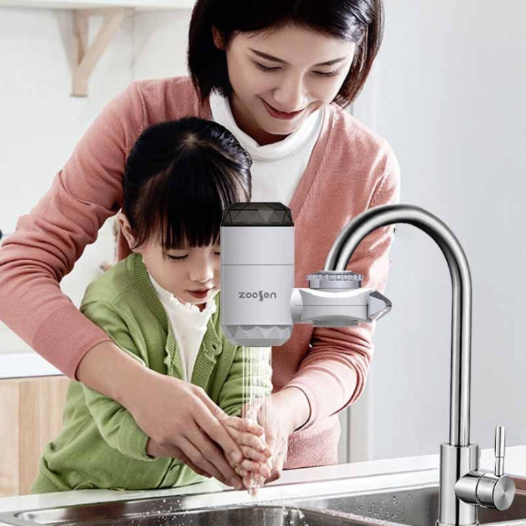 Zoosen Electric Hot Water Faucet Connection Type Instant Hot Water Faucet CN Plug, Style:White + Leak Protection