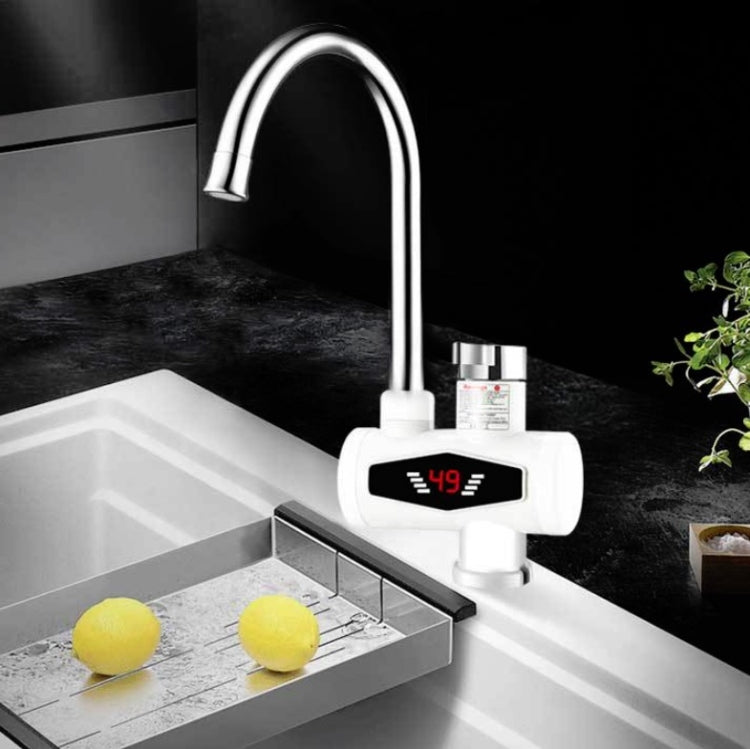 Dynamic Digital Display Instant Heating Electric Hot Water Faucet Kitchen&Domestic Hot&Cold Water Heater EU Plug