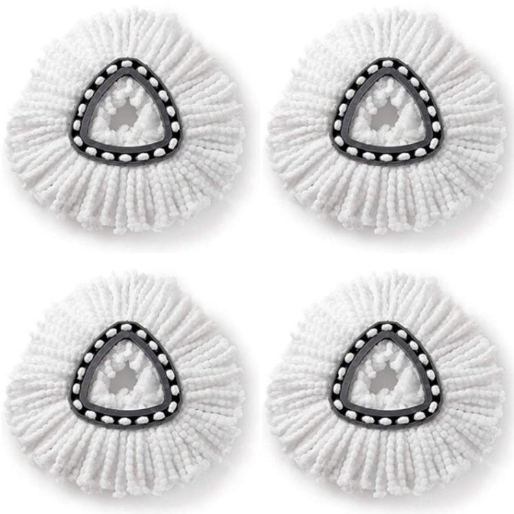 4 PCS Rotating Triangle Cotton Yarn Mop Head Mop Replacement Cloth For O-Cedar/Vileda
