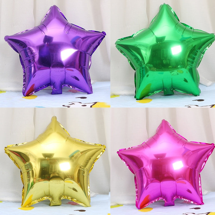 26 PCS 18 Inch Star-Shaped Aluminum Foil Balloon Holiday Domestic Aluminum Foil Balloon Decoration, Random Color Delivery
