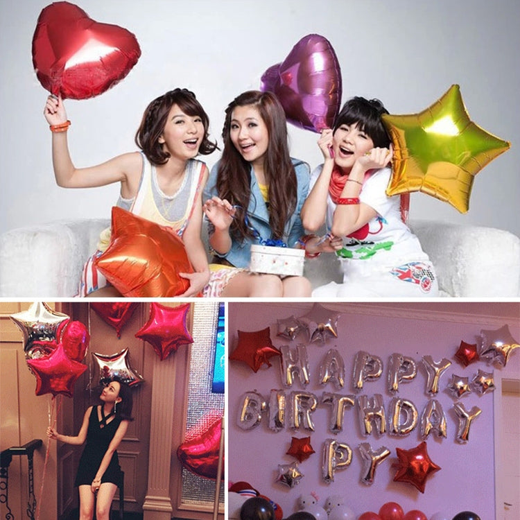 26 PCS 18 Inch Star-Shaped Aluminum Foil Balloon Holiday Domestic Aluminum Foil Balloon Decoration, Random Color Delivery