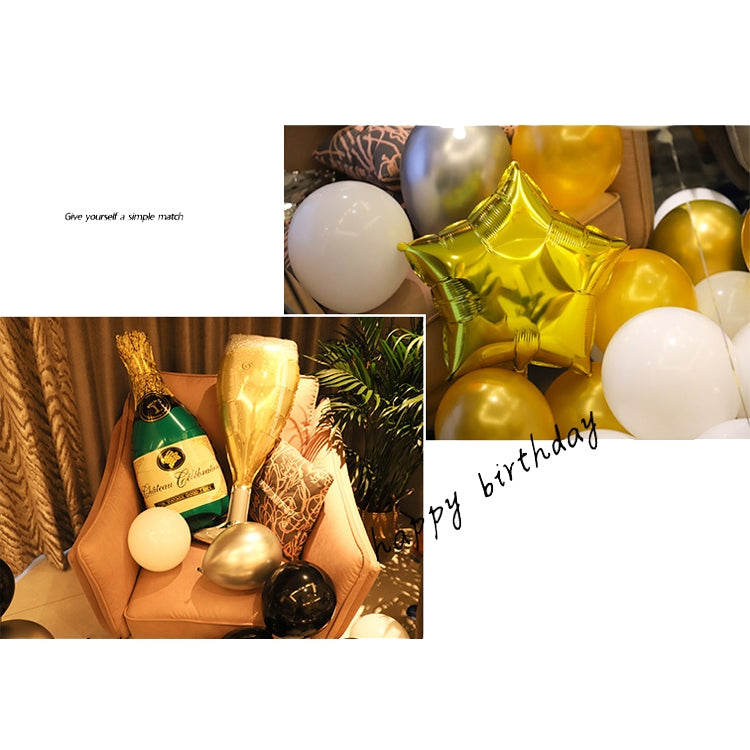 Happy Birthday Girl Boy Aluminum Film Balloon Scene Decoration Set Background Wall Decoration Adult Party Decoration Supplies