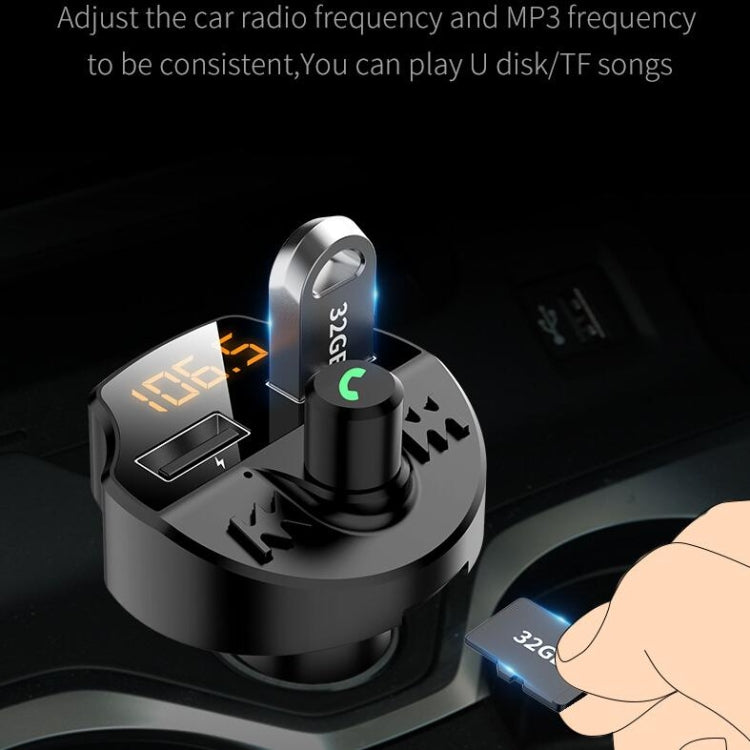 T66 Car Bluetooth Car Charger Cigarette Lighter MP3 Player Hands-Free Car FM Transmitter