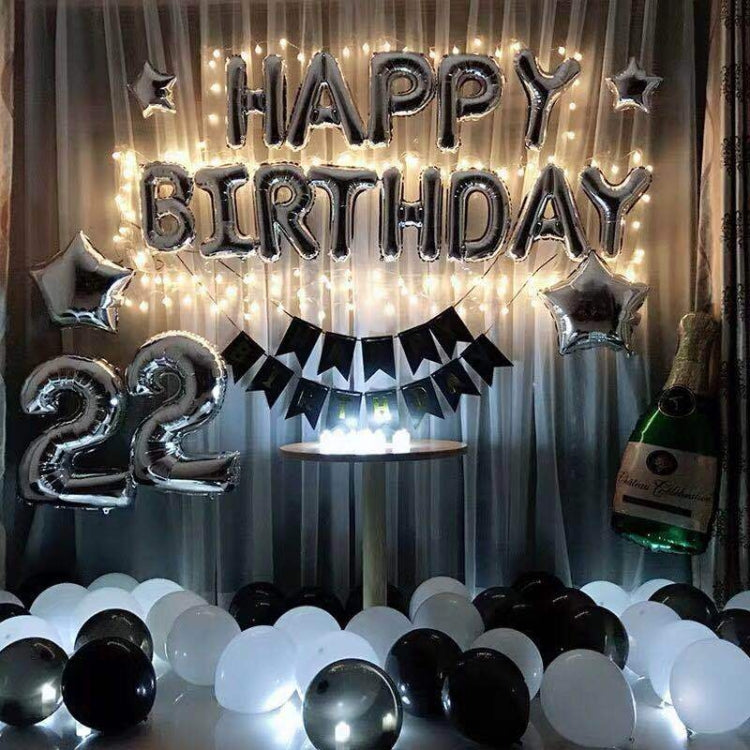 Birthday Party Layout Letter Aluminum Film Balloon Decoration Set