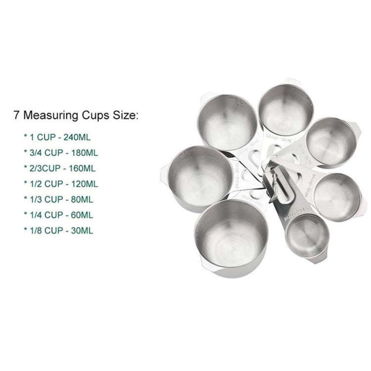 7 in 1 304 Stainless Steel Measuring Cup Set Baking Tools