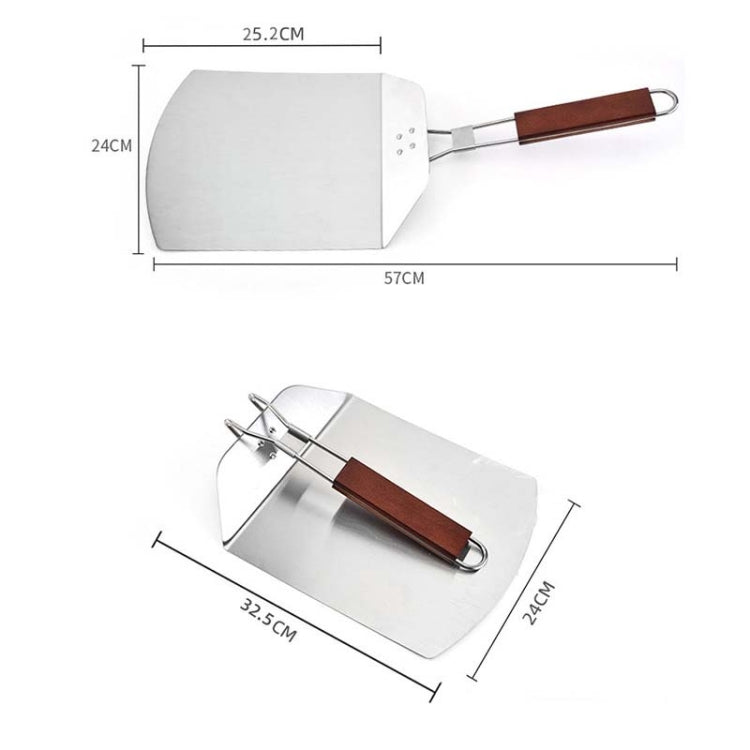 Stainless Steel Folding Pizza Spatula Square Cake Transfer Spatula Baking Tools