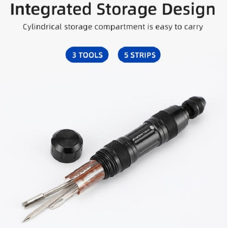 CYCLINGBOX Mountain Bike Vacuum Aluminum Alloy Tire Repair Tool Bicycle Repair Integrated Storage Design Tool