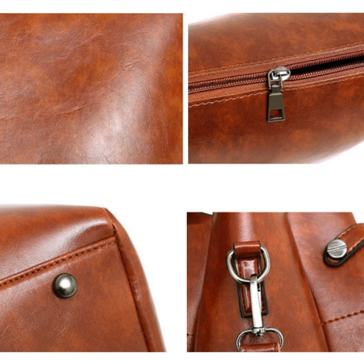 4 in 1 Ladies Retro Handbag Fashion Large Capacity Sub-Diagonal Bucket Bag