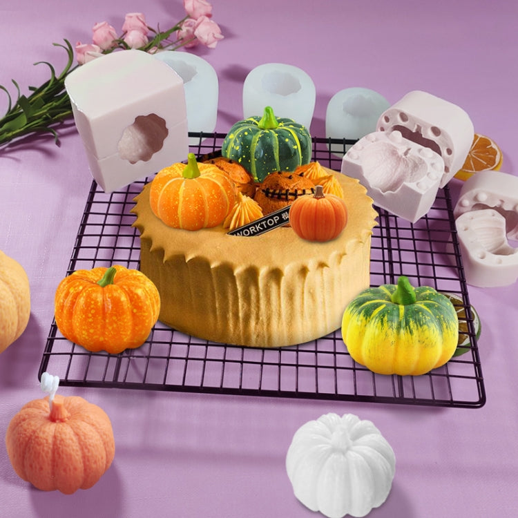 Halloween Three-Dimensional Pumpkin Cake DIY Scented Candle Silicone Mold