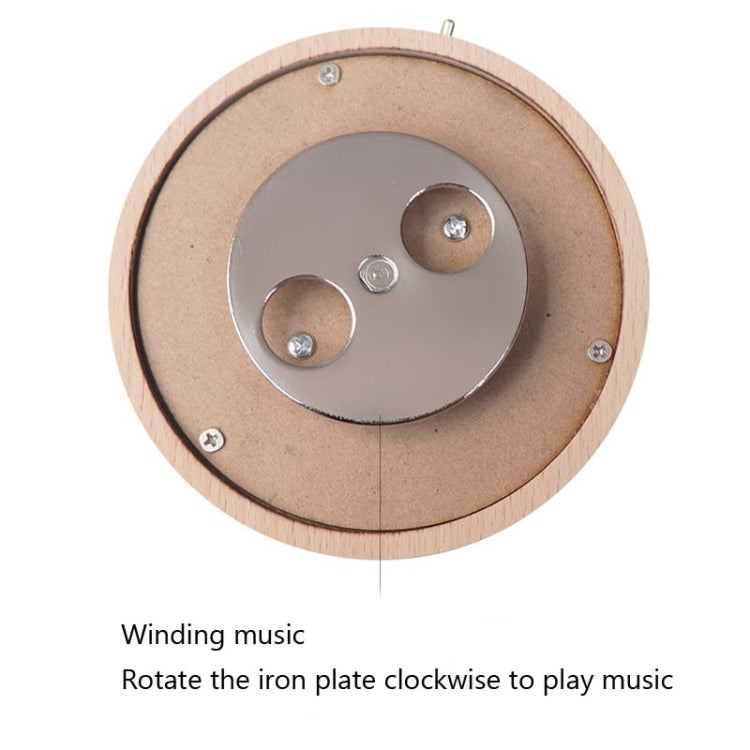 Girl Bedside Lamp Crystal Ball Wooden Base Music Box Charging Glow Rotating Night Light, Random Music