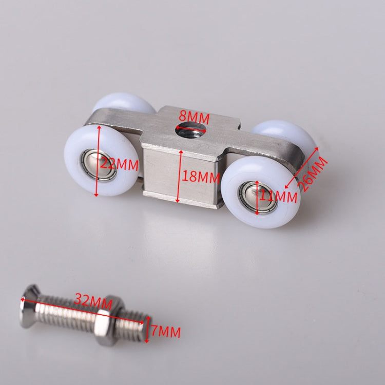 Stainless Steel Sliding Door Hanging Wheel Silent Smooth And Wear-Resistant Sliding Door Pulley Nylon Hanging Rail