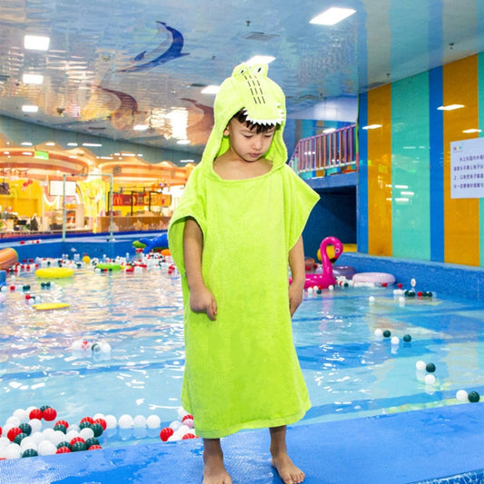Cotton Cloak Home Bathroom Lengthen Children Wearable Bath Towel 70 cm
