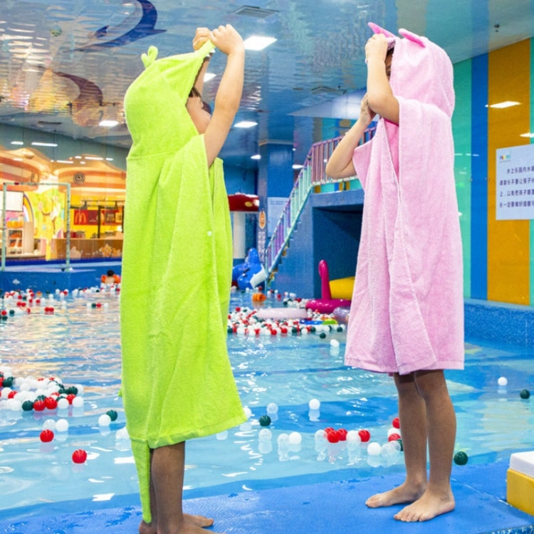 Cotton Cloak Home Bathroom Lengthen Children Wearable Bath Towel 70 cm