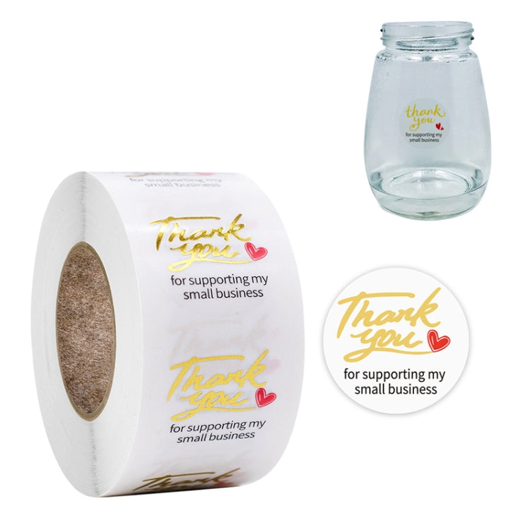 3 PCS Transparent Gilding Thank You Baking Sticker Envelope Sealing Sticker Gift Decoration Label