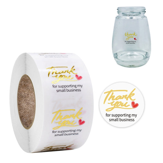 3 PCS Transparent Gilding Thank You Baking Sticker Envelope Sealing Sticker Gift Decoration Label