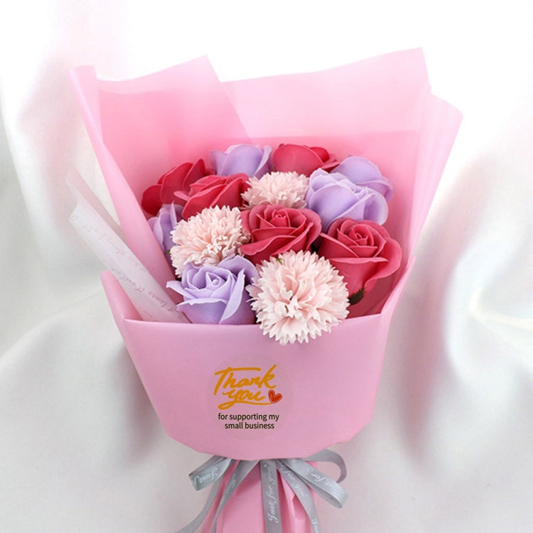 3 PCS Transparent Gilding Thank You Baking Sticker Envelope Sealing Sticker Gift Decoration Label