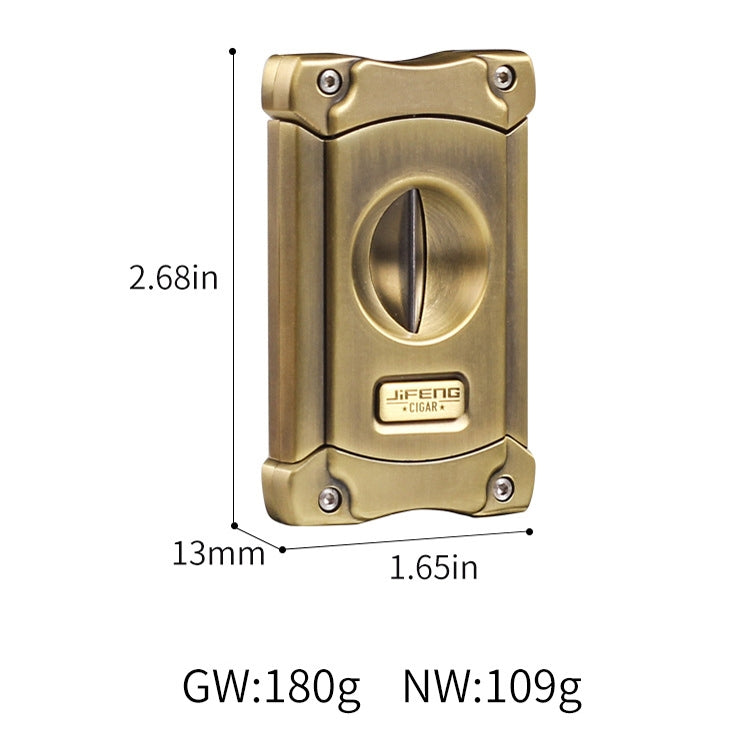 JIFENG 3 In 1 V Cigar Scissors Cigar Holder Cigar Cutter With Cigar Puncher