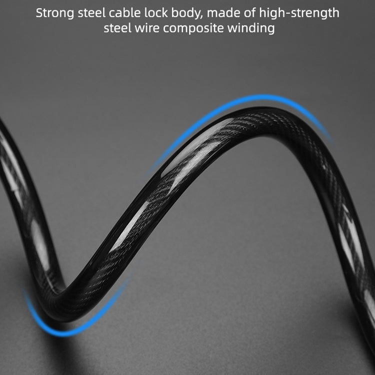 Bicycle Anti-Theft Code Lock Five-Digit Bicycle Lock Portable Bold And Long Steel Cable With Bracket Car Lock