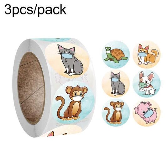3 PCS Reward Stickers Children Toys Stationery Decoration Label, K-43 2.5cm / 1inch
