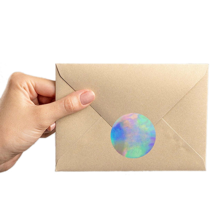 3 PCS Laser Silver Rainbow Holiday Thank You Label Commercial Decoration Handmade Stickers