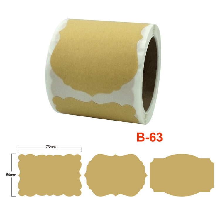 3 PCS Natural Kraft Paper Christmas Label Gift Decoration Stickers