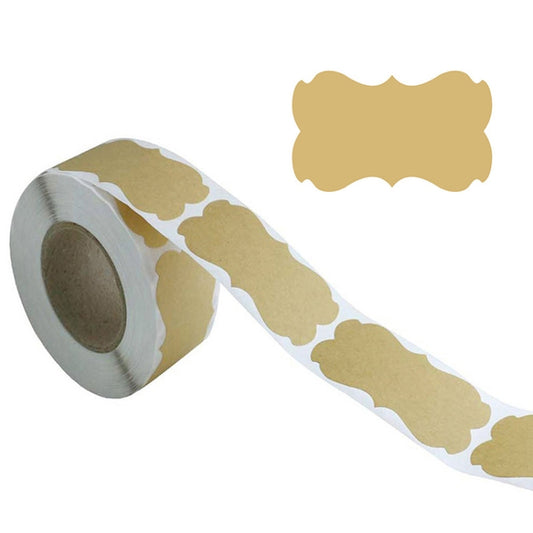 3 PCS Natural Brown Kraft Paper Gift Decoration Label Sticker