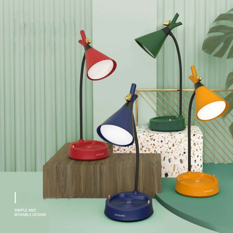 GIVELONG Forest Bird LED Touch Usb Table Lamp With Mobile Phone Holder Bedroom Bedside Night Light
