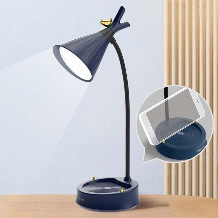 GIVELONG Forest Bird LED Touch Usb Table Lamp With Mobile Phone Holder Bedroom Bedside Night Light