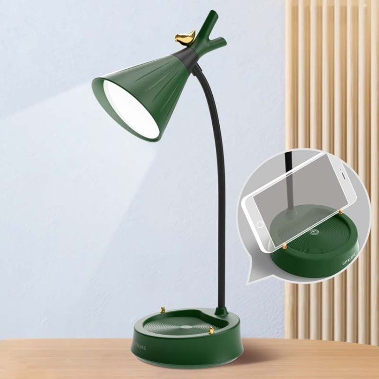 GIVELONG Forest Bird LED Touch Usb Table Lamp With Mobile Phone Holder Bedroom Bedside Night Light