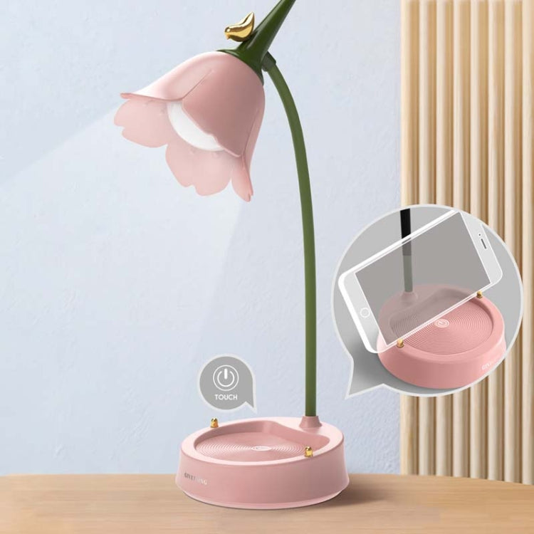 GIVELONG Forest Bird LED Touch Usb Table Lamp With Mobile Phone Holder Bedroom Bedside Night Light