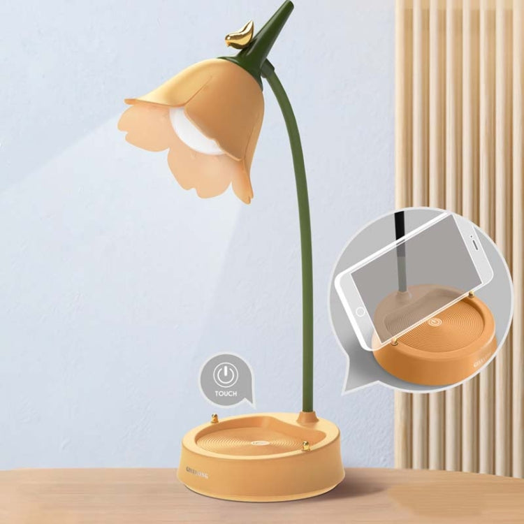 GIVELONG Forest Bird LED Touch Usb Table Lamp With Mobile Phone Holder Bedroom Bedside Night Light