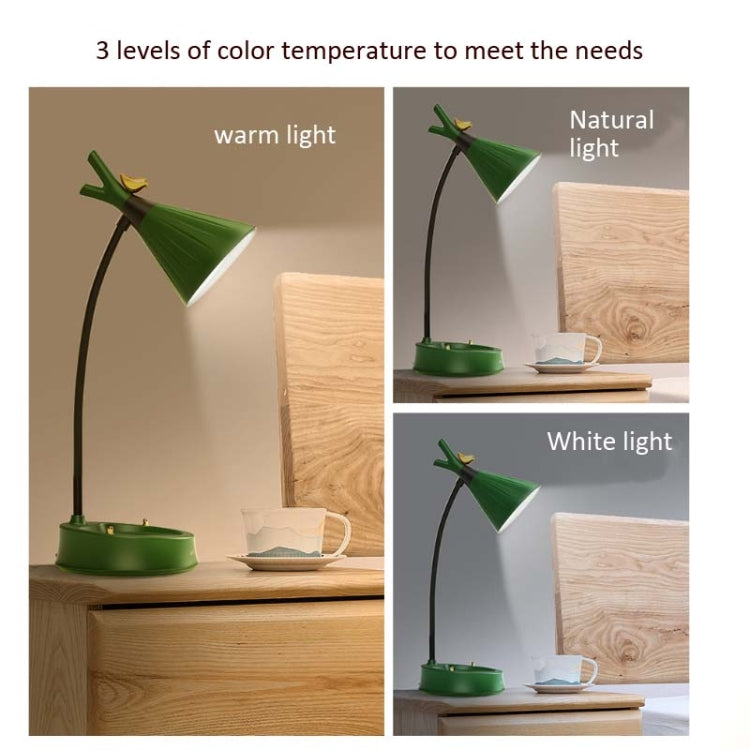 GIVELONG Forest Bird LED Touch Usb Table Lamp With Mobile Phone Holder Bedroom Bedside Night Light