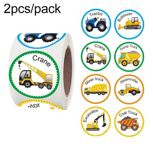 2 PCS Roll Children Reward Sticker Holiday Decoration Label, K-36-38 3.8cm / 1.5inch, K-37-38 3.8cm / 1.5inch
