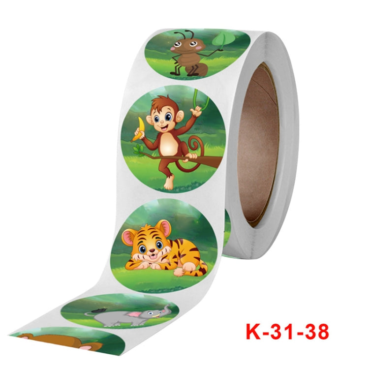 Roll Children Animal Cartoon Stickers Holiday Decoration Label