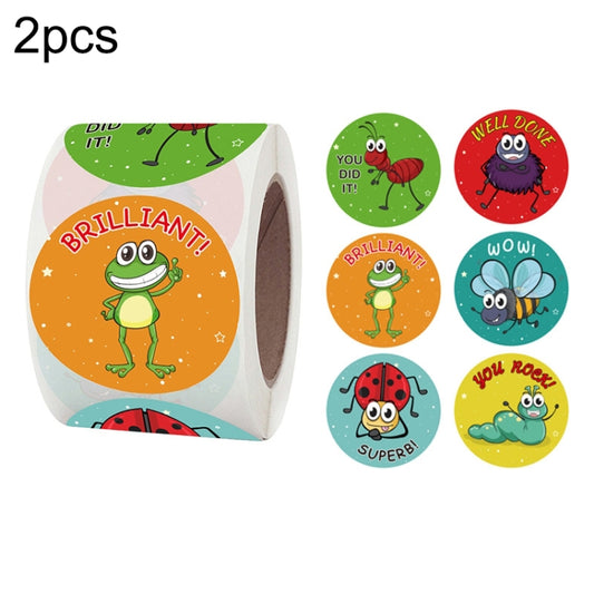 2 PCS Children Cartoon Reward Sticker Label
