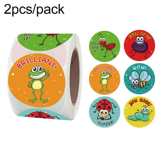 2 PCS Children Cartoon Reward Sticker Label, K-35-38 3.8cm / 1.5inch