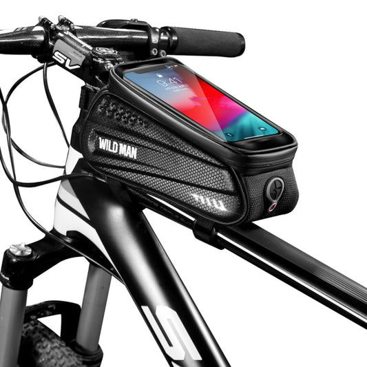 WILD MAN ES3 Hard Shell Bicycle Bag Front Beam Bag Mountain Bike Mobile Phone Touch Screen Upper Tube Bag Riding Equipment