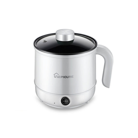 Multi-Function Electric-Cooker Mini Dormitory Student Cooking Rice Stir Frying Non-Stick Pot, 110V US Plug, White Manual Single Pot, White Manual Style with Steaming Grid, White Smart Single Pot, White Smart With Steaming Grid, Green Manual Single Pot