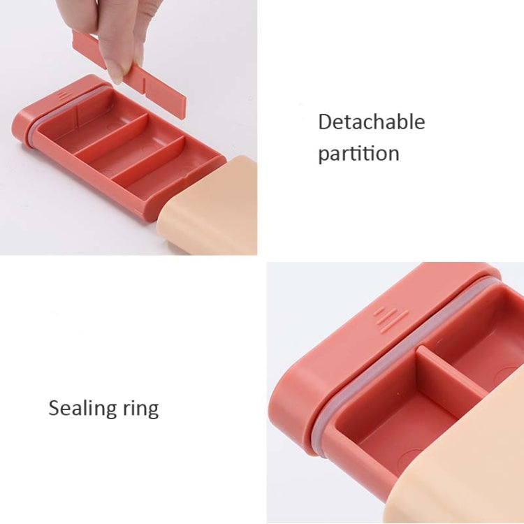 3 PCS Portable Sealed Pill Storage Box Divided Into Compartments Portable Mini Pill Box