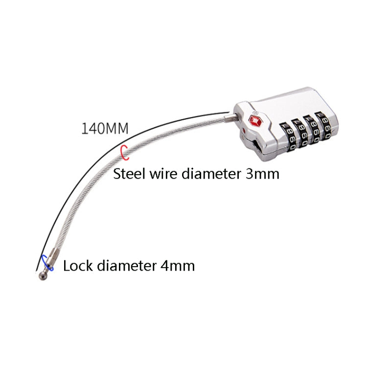 Zinc Alloy Red Dot Luggage Small Padlock Small Mini Code Lock