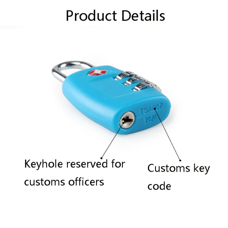 Customs Luggage Lock Overseas Travel Luggage Zipper Lock Plastic TSA Code Lock