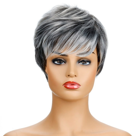 Ladies Fashion Realistic Wig Short Curly Hair Headgear