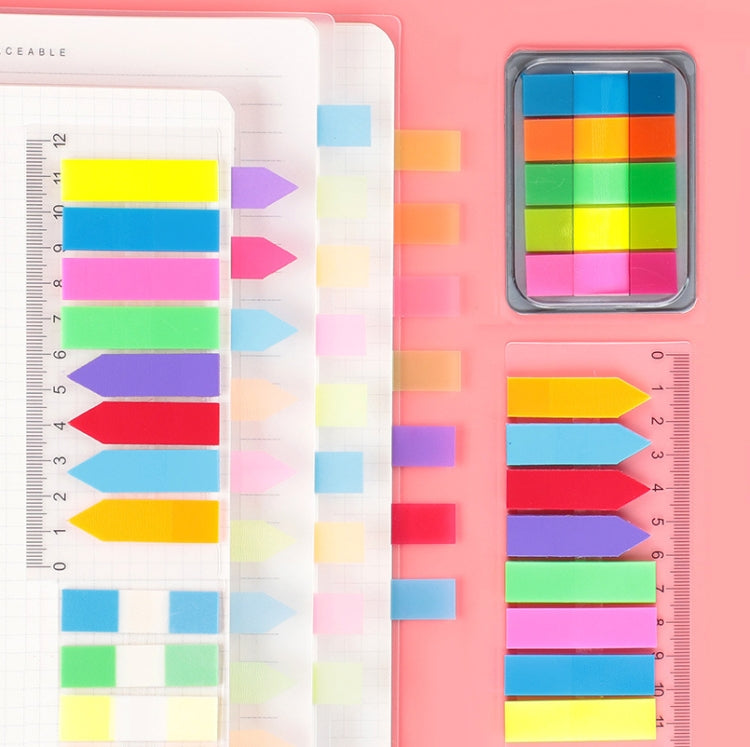5pcs Fluorescent Transparent Small Sticker Note Indicator Label Index Sticker