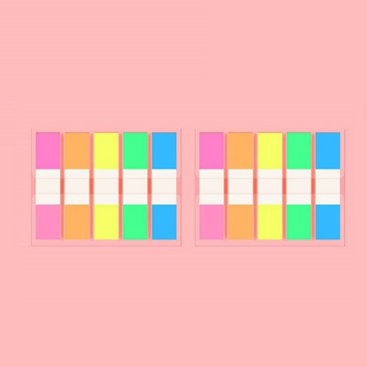 5pcs Fluorescent Transparent Small Sticker Note Indicator Label Index Sticker