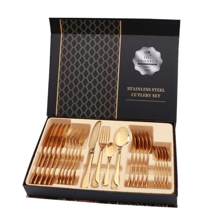 24 in 1 Stainless Steel Tableware Western Steak Cutlery Gift Set