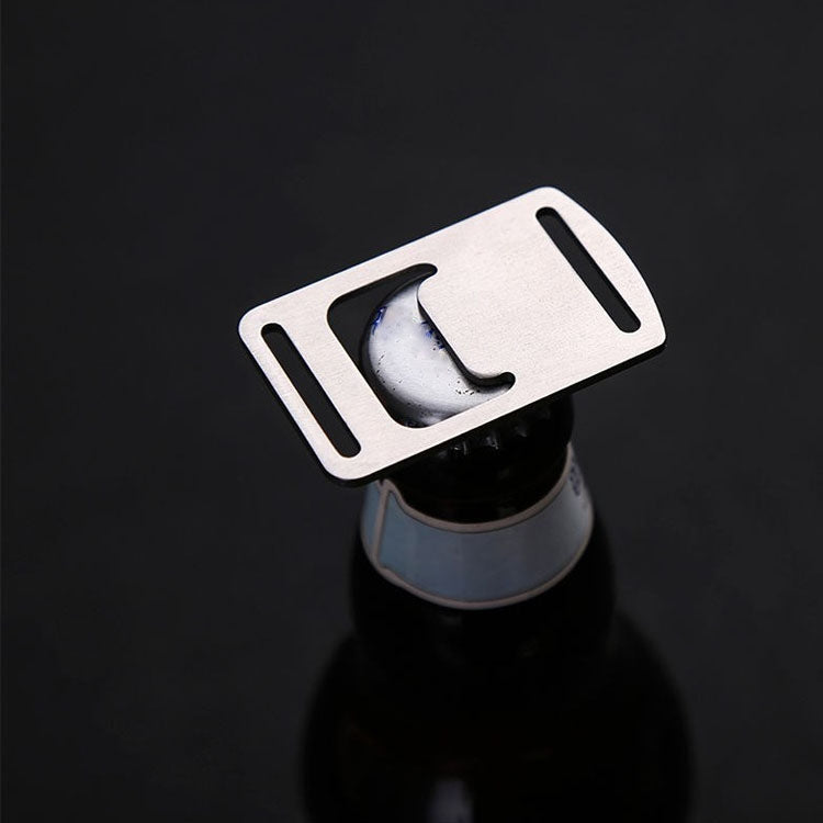 20 PCS Ribbon Bottle Opener Stainless Steel Card Bottle Opener Outdoor Backpack Webbing Buckle Lanyard Bottle Opener